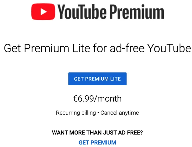 YouTube Premium Lite - nadchodzi tańsza opcja abonamentu. Co oferuje?