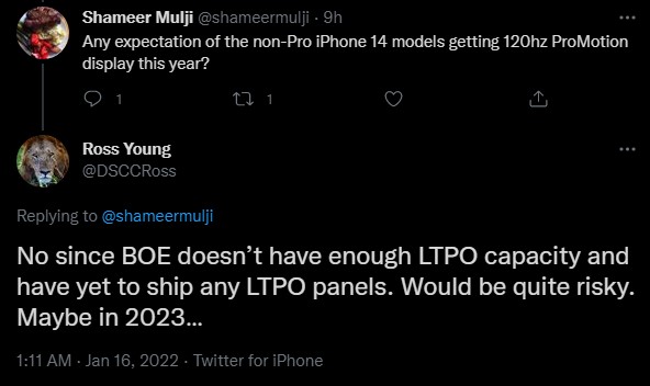 Podstawowy model iPhone 14 może jednak nie dostać ekranu LTPO 120 Hz