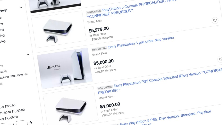 PS5 oferowane na serwisach aukcyjnych za ogromne pieniądze. Powodem braki w dostępności konsoli