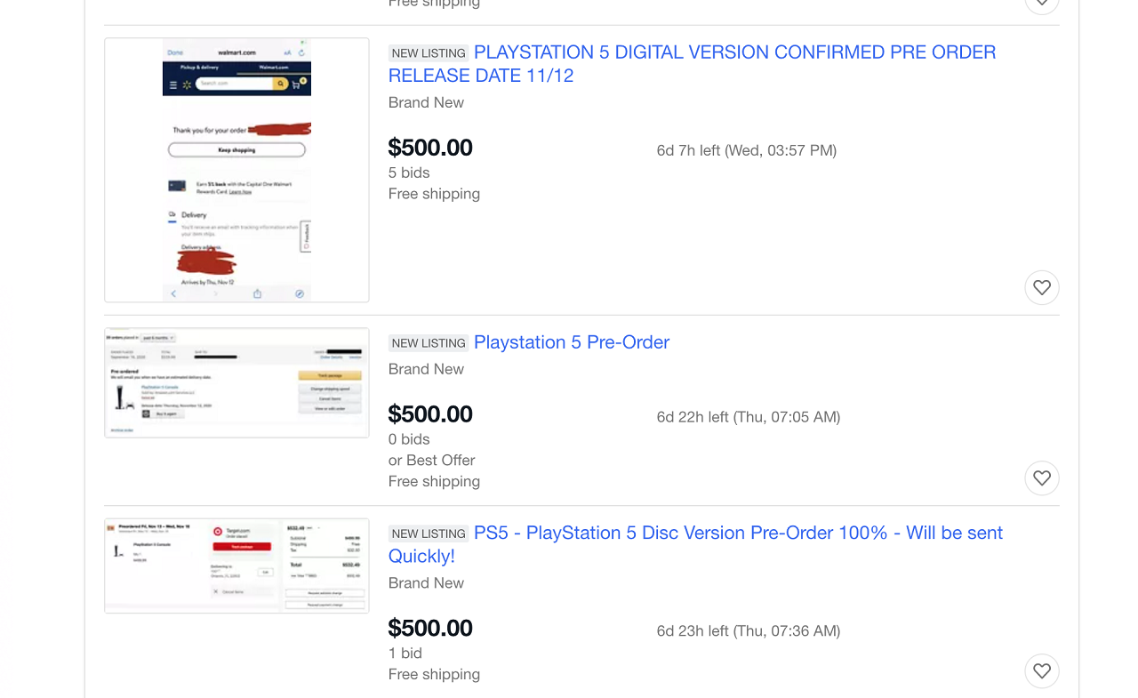 PS5 oferowane na serwisach aukcyjnych za ogromne pieniądze. Powodem braki w dostępności konsoli