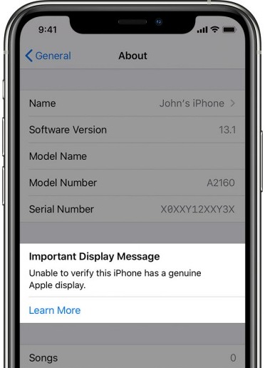 iOS 13.1 wyświetli komunikat jeśli wymieniliśmy ekran na nieoryginalny