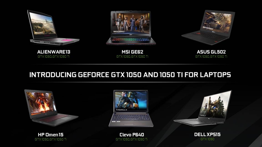Karty Nvidia GeForce GTX 1050 i GTX 1050 Ti oficjalnie trafiają do laptopów