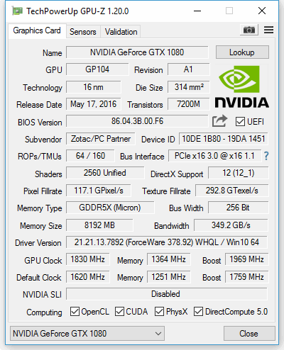 Test Nvidia GeForce GTX 1080 Ti