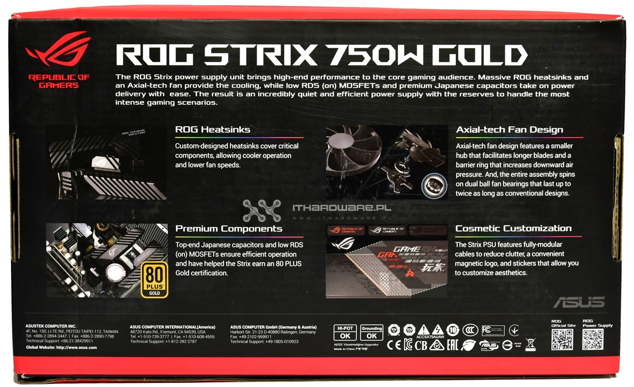 ASUS ROG Strix 750 W Gold - test 