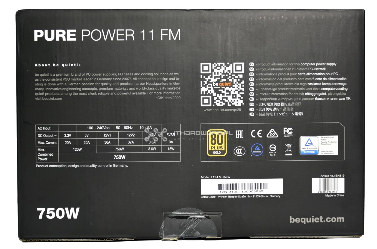 be quiet! Pure Power 11 750W FM - test