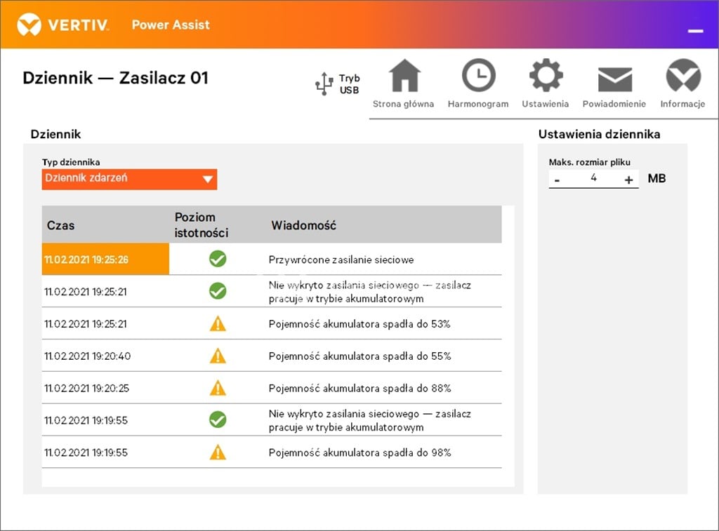 Test zasilacza awaryjnego UPS Vertiv EDGE-1000iRM1U