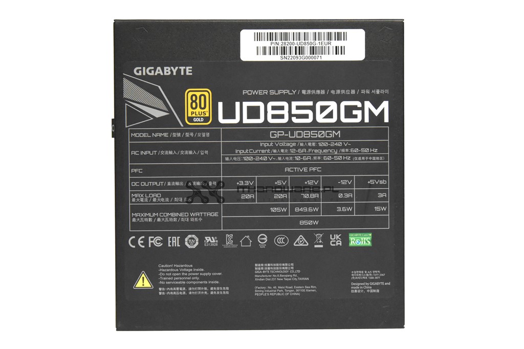 Gigabyte UD850GM - test, review