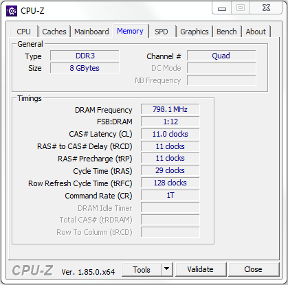 Test procesora Intel Xeon E5-1650 v2: screen CPU-Z na płycie głównej HUANAN X79