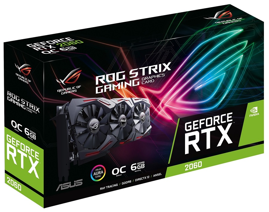 Test karty graficznej ASUS ROG STRIX GeForce RTX 2060 O6G GAMING - fabryczne opakowanie