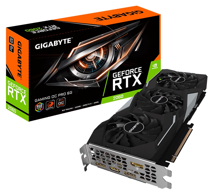 GIGABYTE GeForce RTX 2060 GAMING OC PRO 6G - fabryczne opakowanie