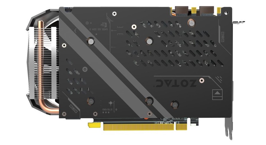 Test karty graficznej ZOTAC GeForce GTX 1060 AMP Edition 6GB GDDR5X - tył, backplate