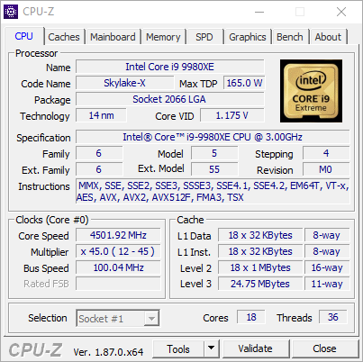 Test procesora Intel Core i9-9900K - podkręcanie, maksymalne stabilne taktowanie