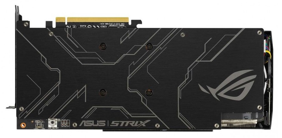Test karty graficznej ASUS ROG STRIX GeForce GTX 1660 Ti O6G GAMING - tył, backplate