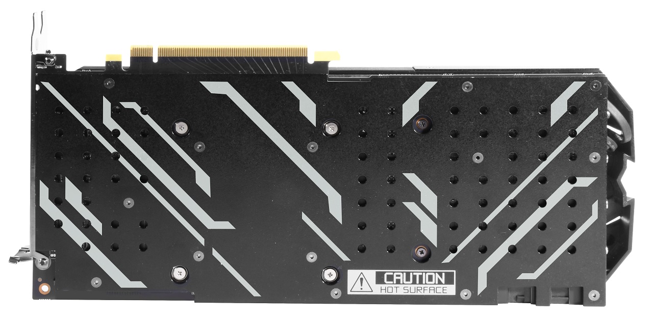 Test karty graficznej KFA2 GeForce RTX 2070 EX (1-Click OC) - tył, backplate