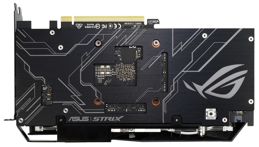 Test karty graficznej ASUS ROG STRIX GeForce GTX 1650 O4G GAMING - tył, backplate