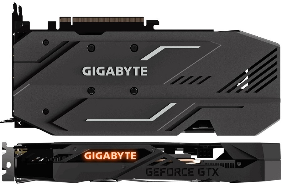 GIGABYTE GeForce GTX 1650 GAMING OC 4G - tył, backplate