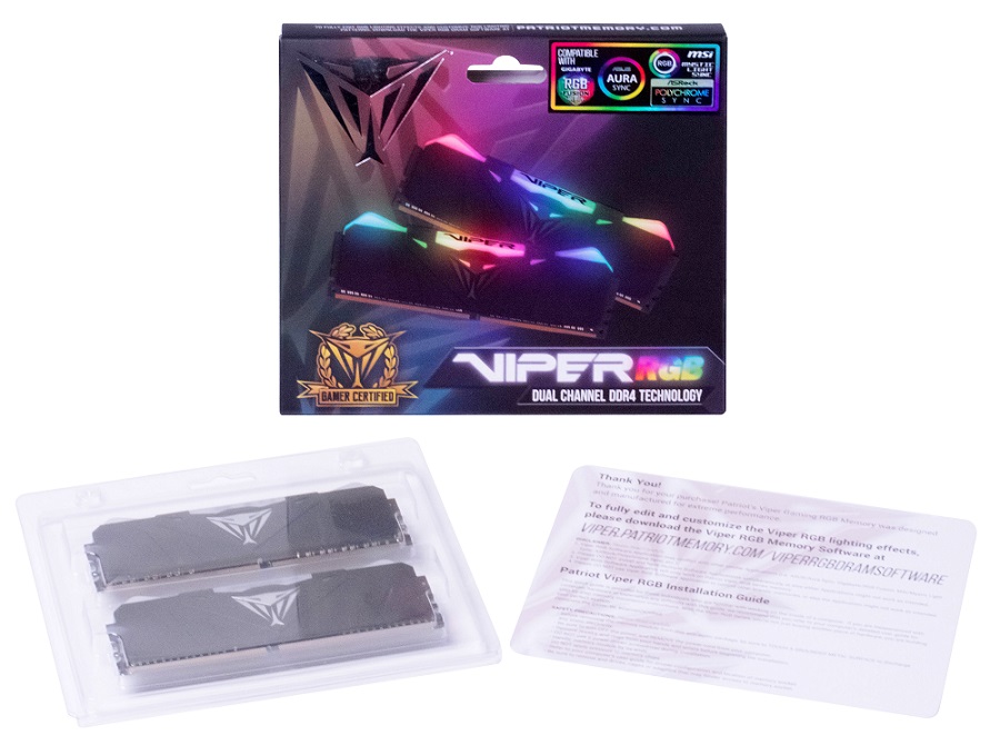 Patriot Viper RGB 2x8 GB DDR4-3000 CL 15 - opakowanie