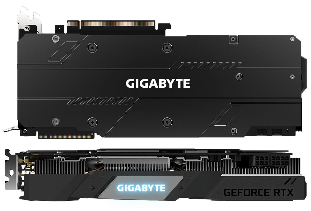 GIGABYTE GeForce RTX 2080 SUPER GAMING OC 8G - góra, backplate