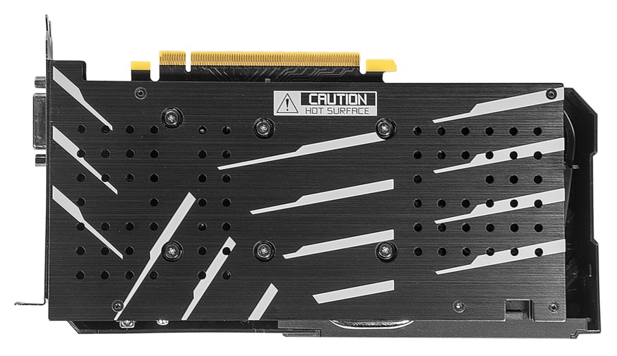 KFA2 GeForce GTX 1660 SUPER EX (1-Click OC) – tył, backplate