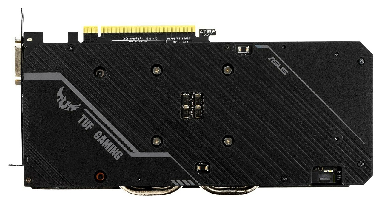 ASUS GeForce GTX 1660 SUPER TUF X3 O6G GAMING - tył, backplate