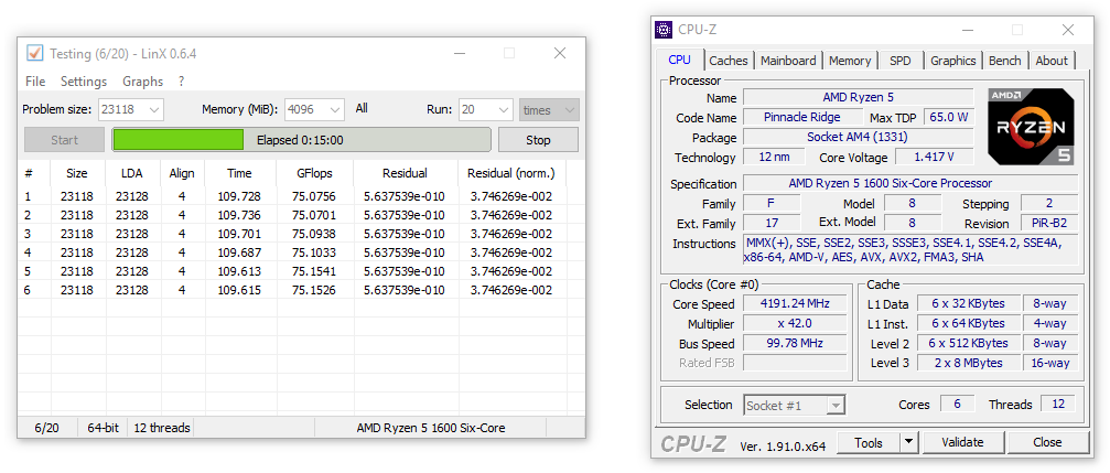 Test procesora AMD Ryzen 5 1600 AF - podkręcanie, maksymalne stabilne taktowanie