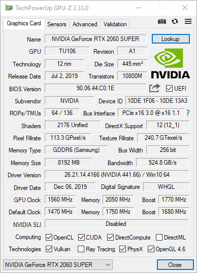Test KFA2 GeForce RTX 2060 SUPER Gamer (1-Click OC). Tania i dobra karta?