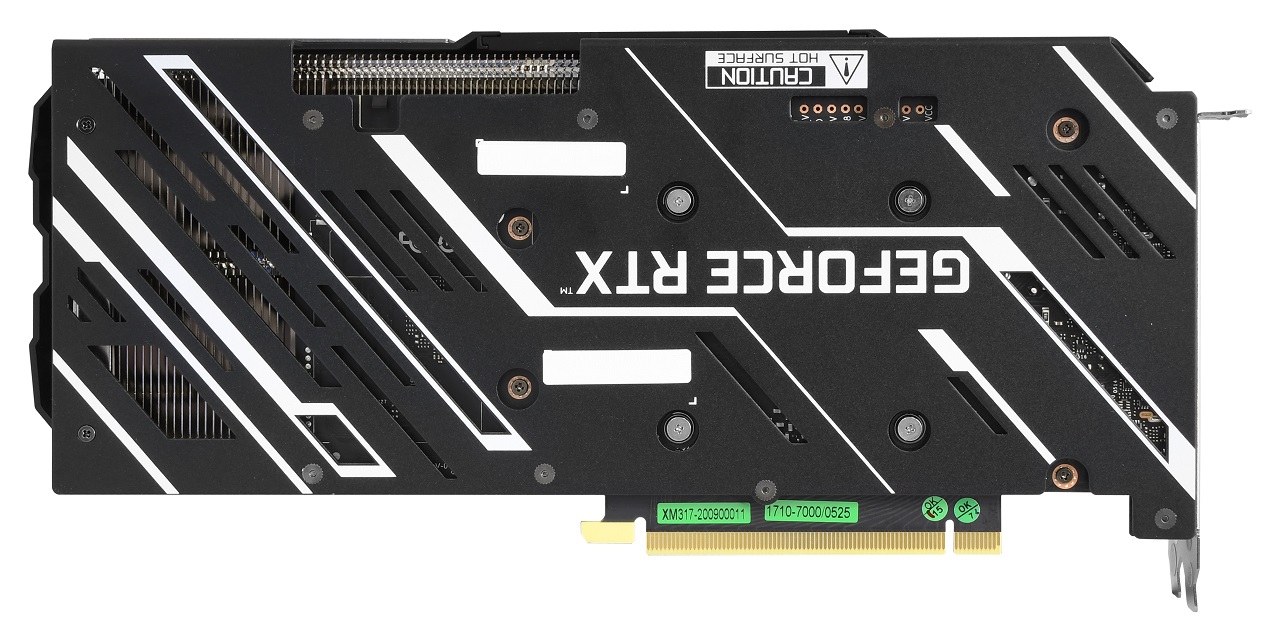 KFA2 GeForce RTX 3060 Ti EX (1-Click OC) – tył, backplate