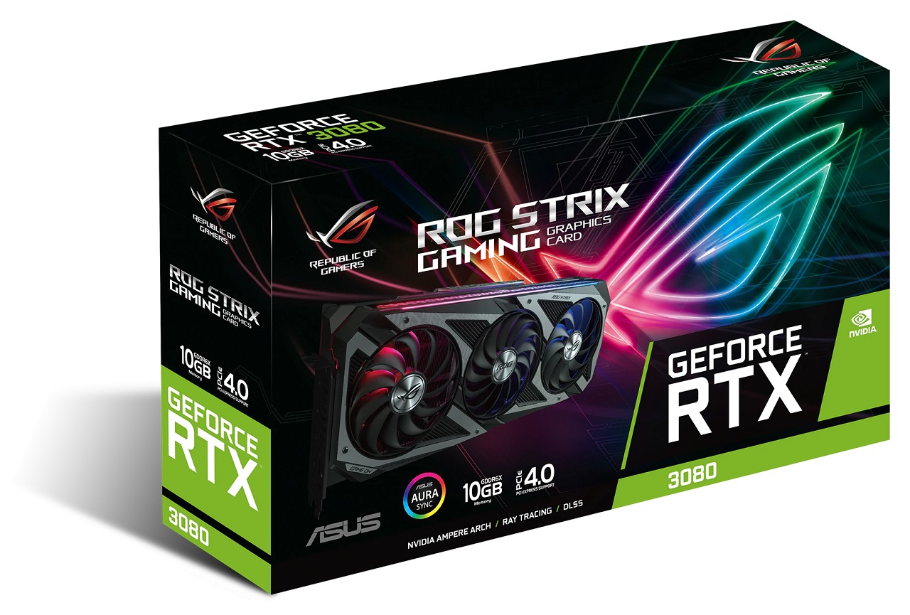 ASUS ROG STRIX GeForce RTX 3080 OC - fabryczne opakowanie