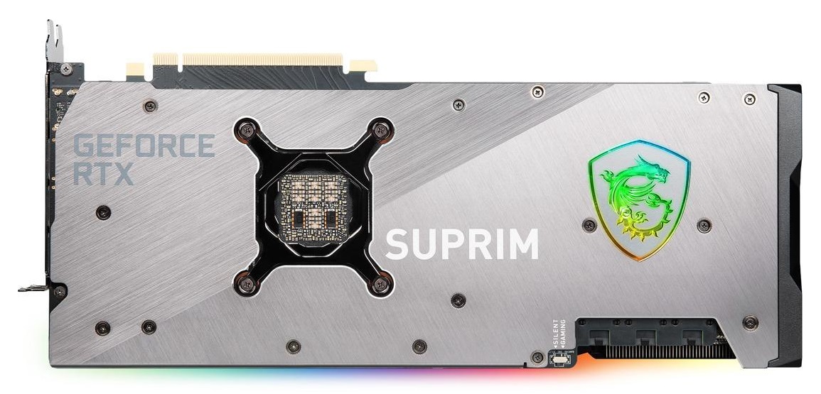 MSI GeForce RTX 3080 SUPRIM X 10G - backplate
