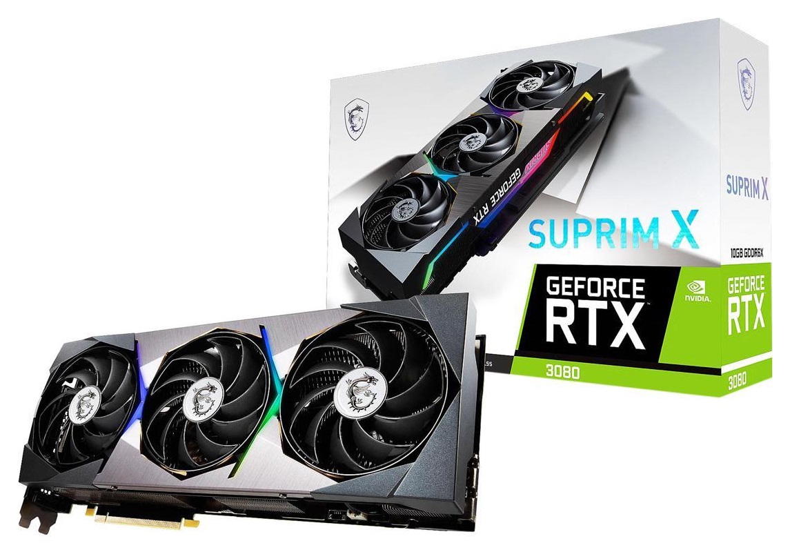 MSI GeForce RTX 3080 SUPRIM X 10G - fabryczne opakowanie