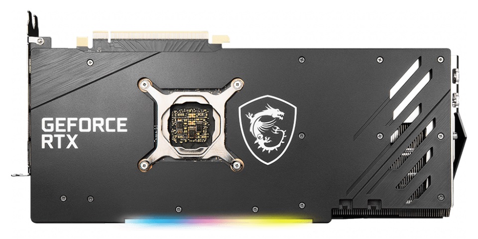 MSI GeForce RTX 3060 Ti GAMING X TRIO - backplate