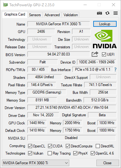 Test Palit GeForce RTX 3060 Ti GamingPro OC. Solidnie podkręcona karta