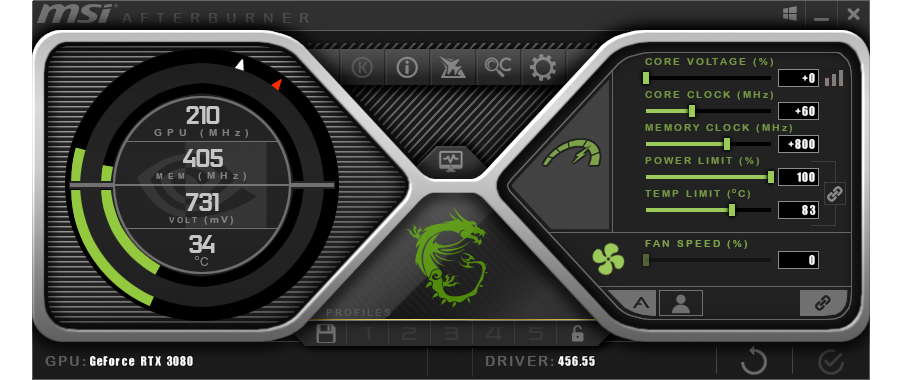 KFA2 GeForce RTX 3080 SG (1-Click OC) – test karty graficznej + NVIDIA PCAT