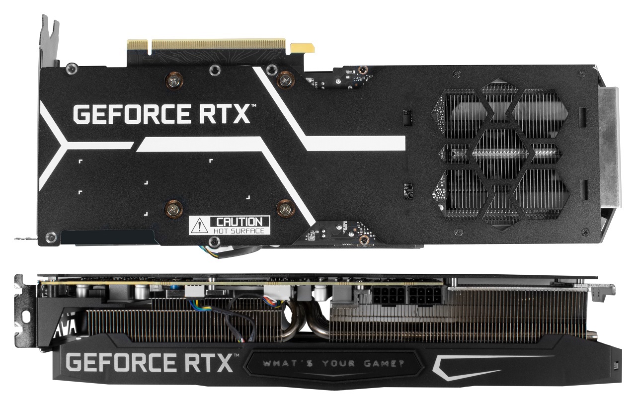 KFA2 GeForce RTX 3080 SG (1-Click OC) – tył, backplate