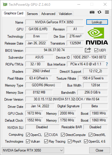 Test karty graficznej ASUS ROG STRIX GeForce RTX 3050 OC. Tanie Ampere w ekskluzywnym wydaniu