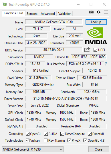 Test NVIDIA GeForce GTX 1630 w wersji KFA2 EX. Szalona wizja budżetowej półki według zielonych